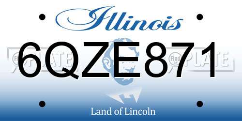 6QZE871 Illinois License Plate