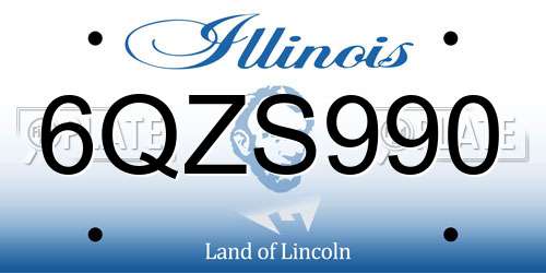 6QZS990 Illinois License Plate
