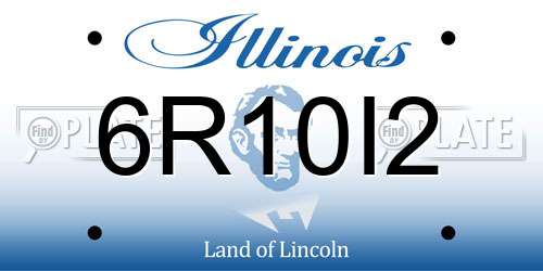 6R10I2 Illinois License Plate