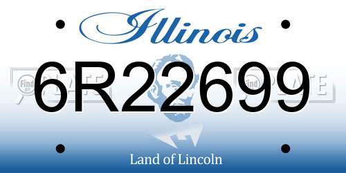 6R22699 Illinois License Plate