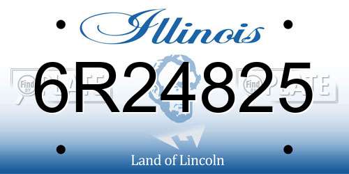 6R24825 Illinois License Plate