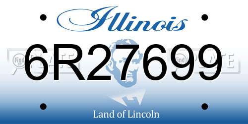6R27699 Illinois License Plate