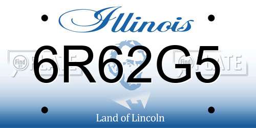 6R62G5 Illinois License Plate