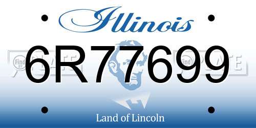 6R77699 Illinois License Plate