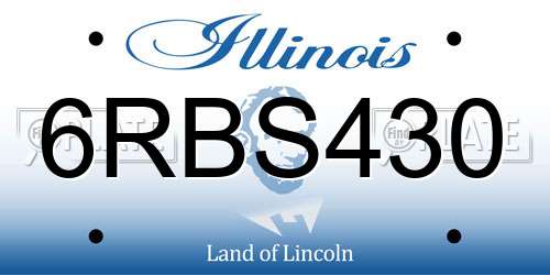 6RBS430 Illinois License Plate