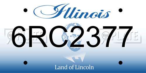6RC2377 Illinois License Plate