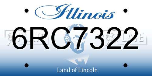 6RC7322 Illinois License Plate