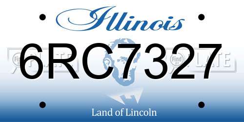 6RC7327 Illinois License Plate