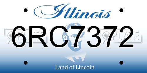 6RC7372 Illinois License Plate