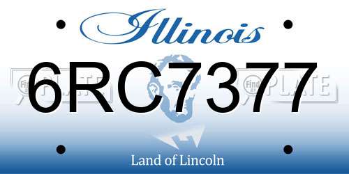 6RC7377 Illinois License Plate