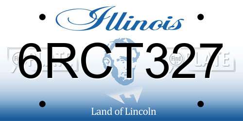 6RCT327 Illinois License Plate