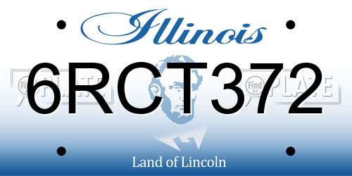 6RCT372 Illinois License Plate