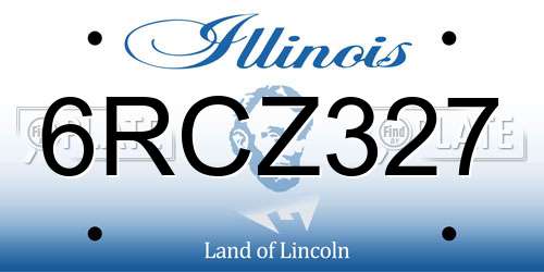 6RCZ327 Illinois License Plate