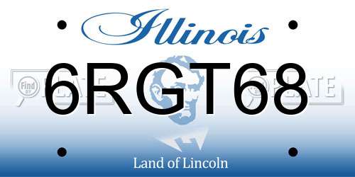 6RGT68 Illinois License Plate
