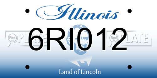 6RI012 Illinois License Plate