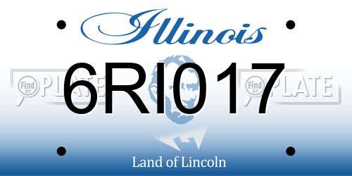 6RI017 Illinois License Plate