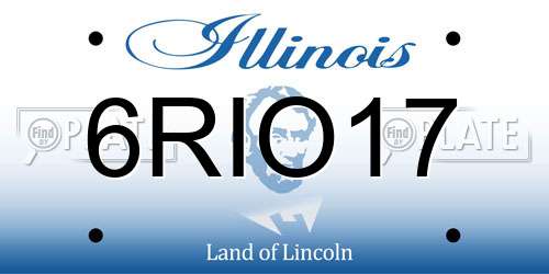 6RIO17 Illinois License Plate