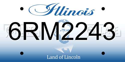 6RM2243 Illinois License Plate