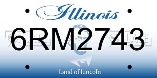 6RM2743 Illinois License Plate