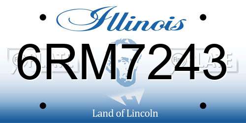 6RM7243 Illinois License Plate