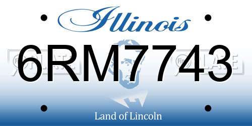 6RM7743 Illinois License Plate