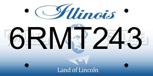 6RMT243 Illinois License Plate