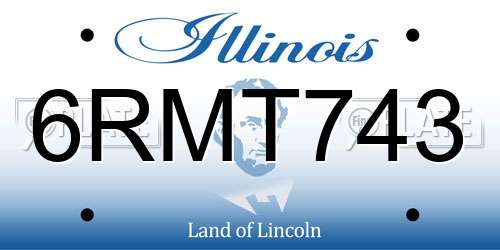 6RMT743 Illinois License Plate