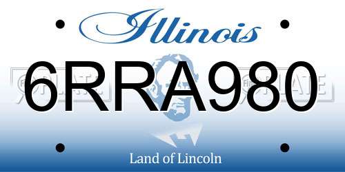 6RRA980 Illinois License Plate