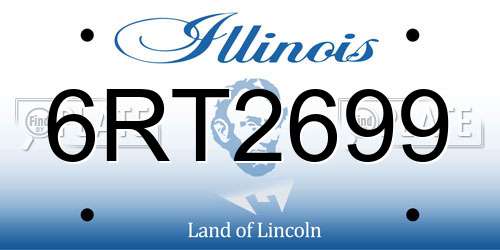6RT2699 Illinois License Plate