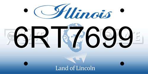 6RT7699 Illinois License Plate