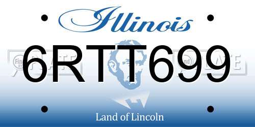 6RTT699 Illinois License Plate