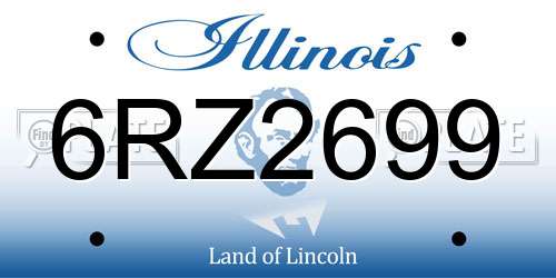 6RZ2699 Illinois License Plate