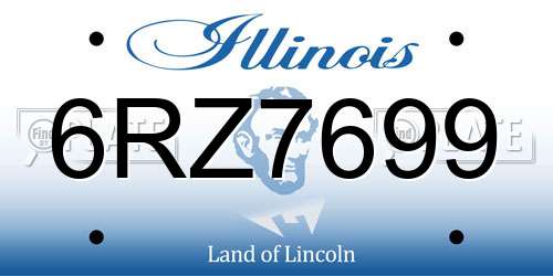 6RZ7699 Illinois License Plate