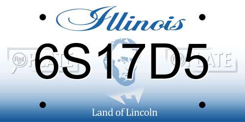 6S17D5 Illinois License Plate