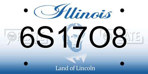 6S17O8 Illinois License Plate