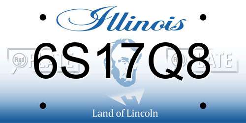 6S17Q8 Illinois License Plate