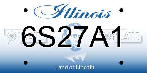 6S27A1 Illinois License Plate