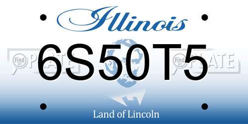 6S50T5 Illinois License Plate