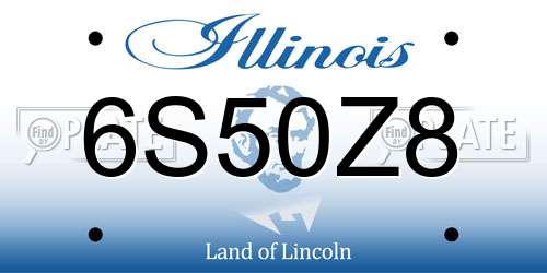6S50Z8 Illinois License Plate