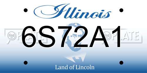 6S72A1 Illinois License Plate