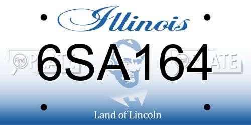 6SA164 Illinois License Plate