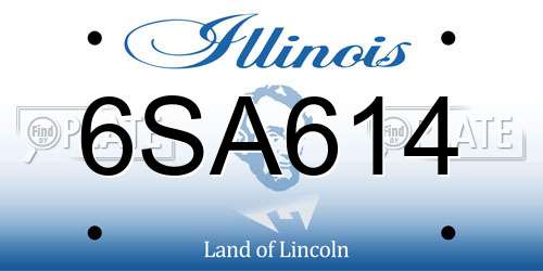 6SA614 Illinois License Plate
