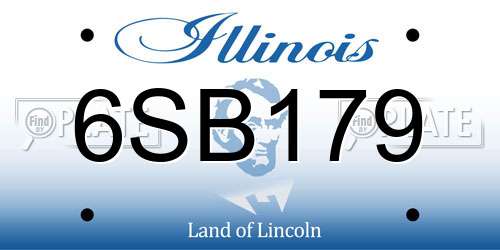 6SB179 Illinois License Plate