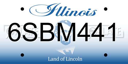 6SBM441 Illinois License Plate