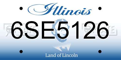 6SE5126 Illinois License Plate