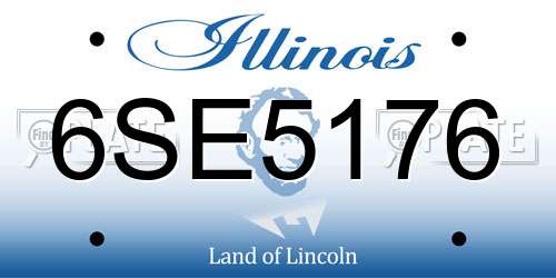 6SE5176 Illinois License Plate