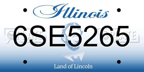 6SE5265 Illinois License Plate