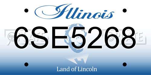 6SE5268 Illinois License Plate