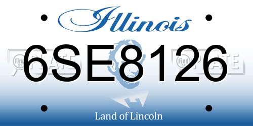 6SE8126 Illinois License Plate