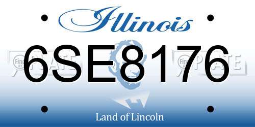 6SE8176 Illinois License Plate